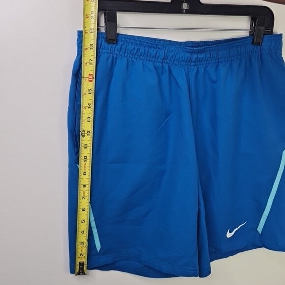 Nike Dri Fit Power Men's Woven Blue Athletic Shorts Sportswear Size M - Picture 7 of 9